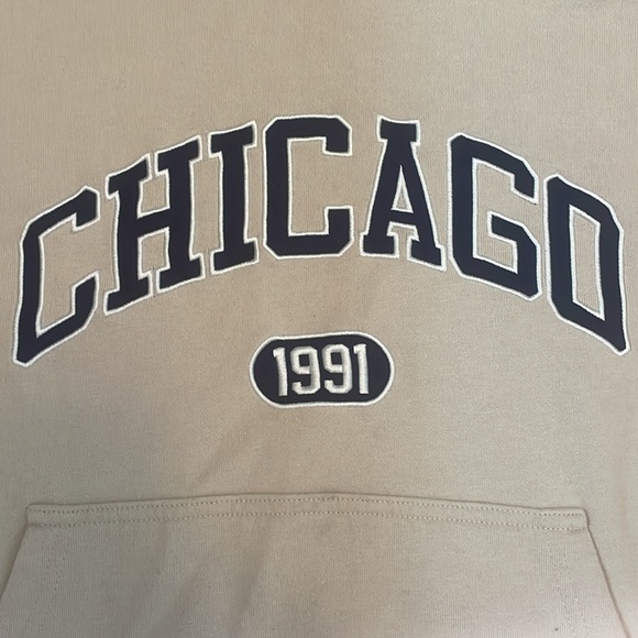 Garage beige chicago hoodie casual - Picture 3 of 5